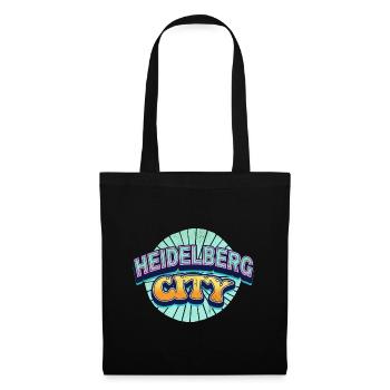 Heidelberg Allemagne Ville Police Pop Art Comic - Sac en tissu - noir - Devant