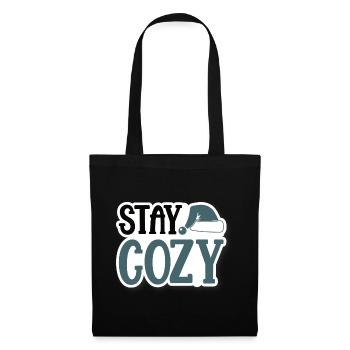 Stay Cozy - Winter - Stoffbeutel - Schwarz - Vorne