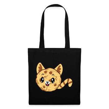 Cat Cookie Funny Animal Puns - Sac en tissu - noir - Devant
