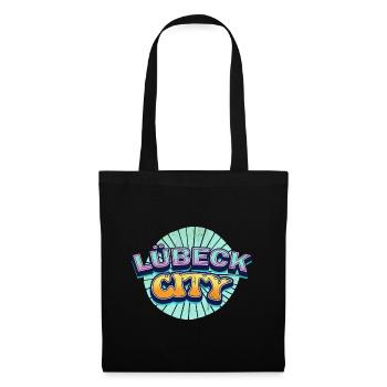 Lübeck Germany City Font Pop Art Comic - Tote Bag - black - Front