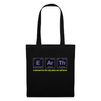 TERRE - avec des éléments du système persiode - Sac en tissu - noir - Devant