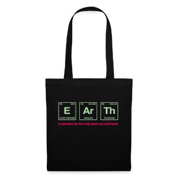 TERRE - avec des éléments du système persiode - Sac en tissu - noir - Devant