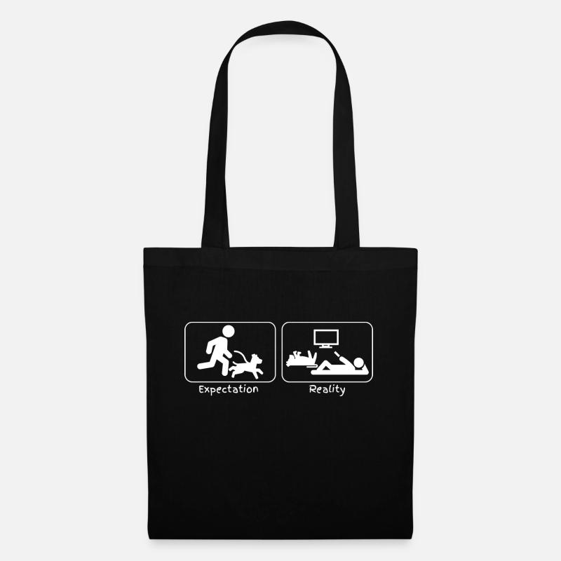 Dog Expected vs Reality - Tote Bag - black
