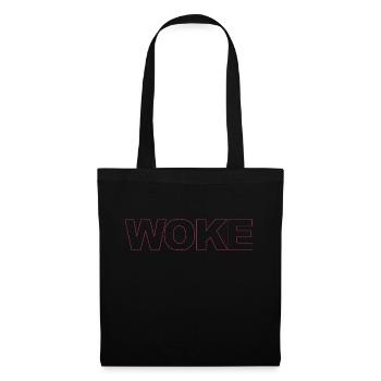 Autodérision : WOKE - Sac en tissu - noir - Devant