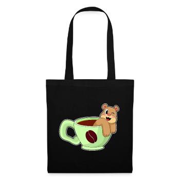 Bear cup of coffee - Tote Bag - black - Front