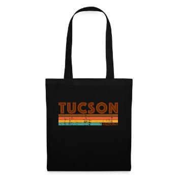 Vintage 1980s Style Tucson Arizona - Sac en tissu - noir - Devant