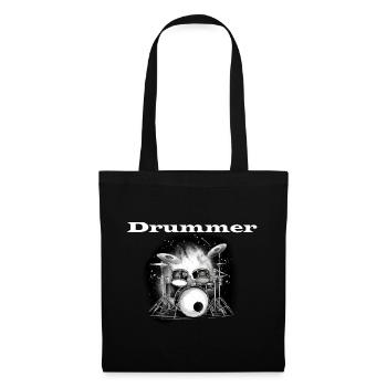Batteur blanc - Sac en tissu - noir - Devant