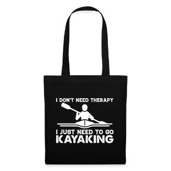 Kanu-Kajak-Paddeln Geschenkidee Wasser-Sportler - Stoffbeutel - Schwarz - Vorne