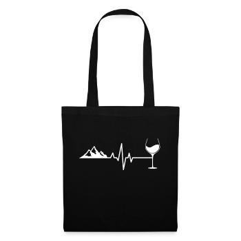 Montagnes, Grimpeurs, Nature, Aventure - Sac en tissu - noir - Devant