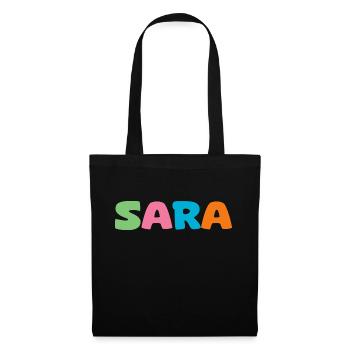Name - Sara - Tote Bag - black - Front