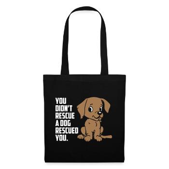 Rescue Dog - Stoffbeutel - Schwarz - Vorne