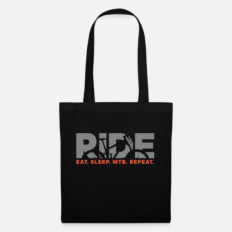 Ride Eat sleep MTB repeat - Tote Bag - black
