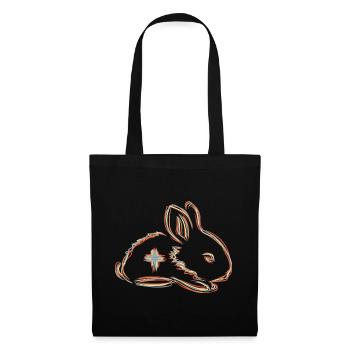Veterinär Hase - Stoffbeutel - Schwarz - Vorne