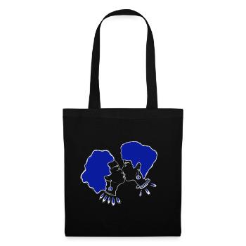 blau - Stoffbeutel - Schwarz - Vorne