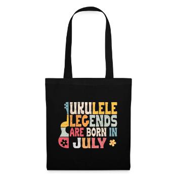 Ukulele Legends naît en juillet - Sac en tissu - noir - Devant