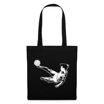 Fußballer Junge - Stoffbeutel - Schwarz - Vorne