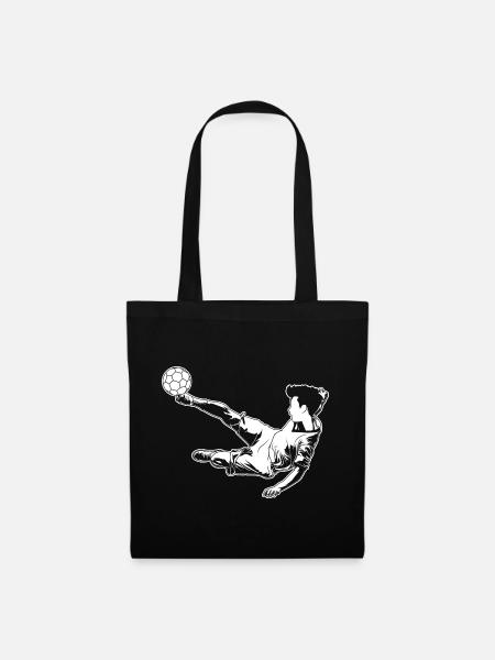 Fußballer Junge - Stoffbeutel - Schwarz