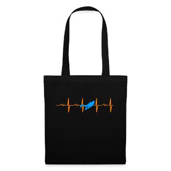 Plongée en apnée par battement de cœur de plongeur - Sac en tissu - noir - Devant