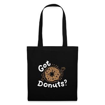 Donuts Donut-Liebhaber - Stoffbeutel - Schwarz - Vorne