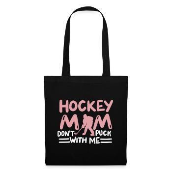 Hockey Mama Eishockeyspielerin - Stoffbeutel - Schwarz - Vorne