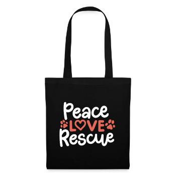Dog Rescue Dog Lover - Stoffbeutel - Schwarz - Vorne