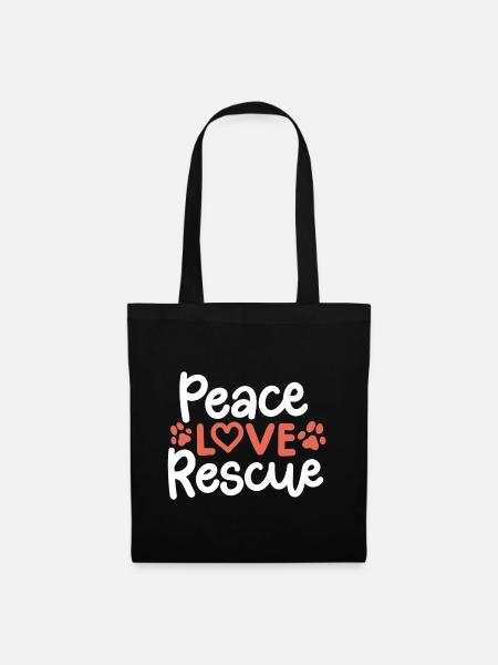 Dog Rescue Dog Lover - Stoffbeutel - Schwarz