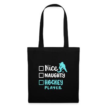 Eishockey Eishockeyspielerin - Stoffbeutel - Schwarz - Vorne
