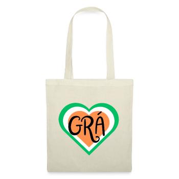 Grá - Irish Love design - Irish Flag - Tote Bag - nature - Front