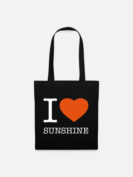 I LOVE SUNSHINE Sonne - Stoffbeutel - Schwarz