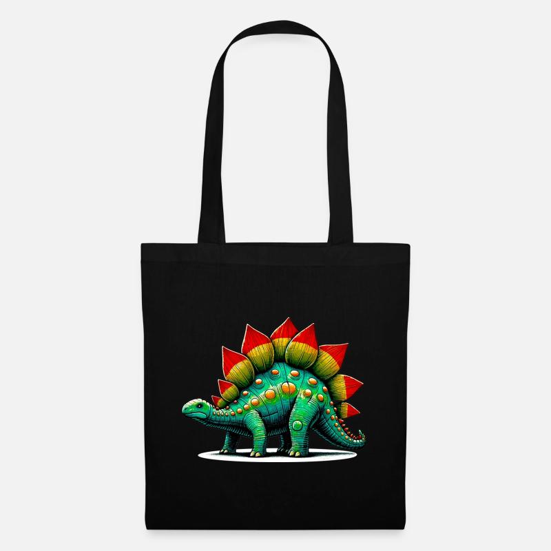 Dinosaurier - Stoffbeutel - Schwarz