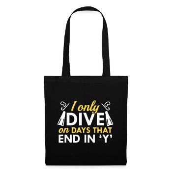 Diving I Only Dive - Tote Bag - black - Front