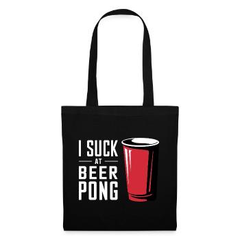 I Suck At Beer Pong 10 - Stoffbeutel - Schwarz - Vorne