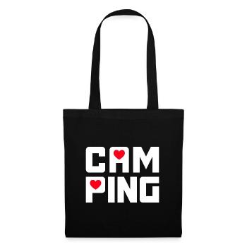 Camping Coeur Fan Camping-car Retraité Caravane Van Life - Sac en tissu - noir - Devant