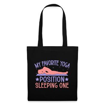 Yoga Favorite Position Sleeping One Funny Yoga - Tote Bag - black - Front