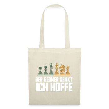 Lustiges Schachspiel Schach Design Schachfiguren - Stoffbeutel - Natur - Vorne