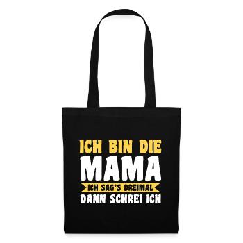 Mutter Team Mama - Stoffbeutel - Schwarz - Vorne