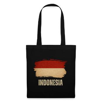 Indonesian grunge flag, Indonesian proud - Tote Bag - black - Front