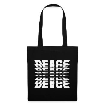 Typographie Mirror Peace - Sac en tissu - noir - Devant
