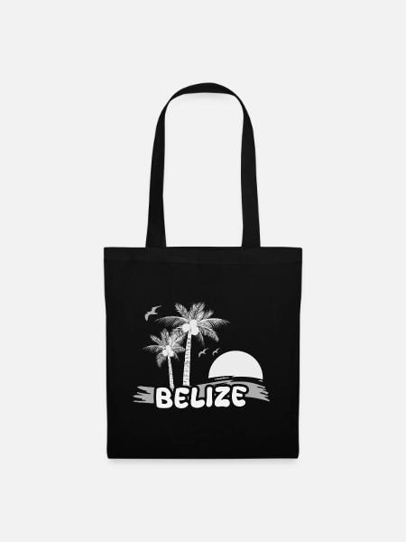 Strand Belize - Stoffbeutel - Schwarz