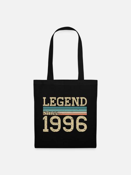 Legende seit 1996 Jubiläum 1996 Vintage - Stoffbeutel - Schwarz