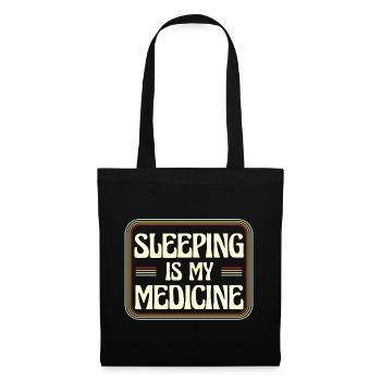 Dormir, c’est mon remède - Sac en tissu - noir - Devant