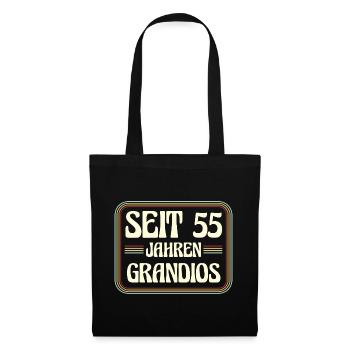 55 Jahre alt Geburtstag 55. Geburtstag - Stoffbeutel - Schwarz - Vorne