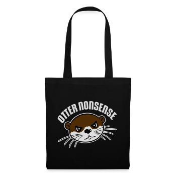 Otter Nonsense Lustig Wortspiel Otter Liebe Spruch - Stoffbeutel - Schwarz - Vorne
