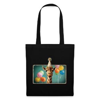 Giraffe Animals Zoo Party Jungle Zoo Birthday - Tote Bag - black - Front