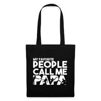 Mes personnes préférées m’appellent papa frisbee dad - Sac en tissu - noir - Devant