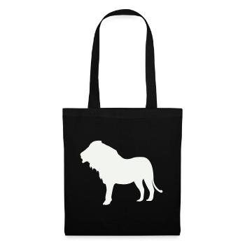 Lion Silhouette Moonlight - Tote Bag - black - Front
