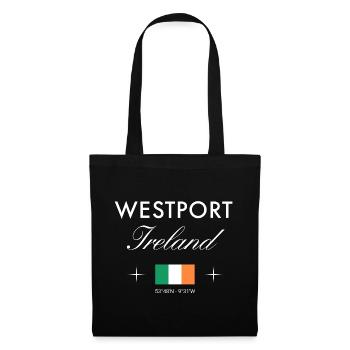 Westport Ireland Coordinates Travel Souvenir - Tote Bag - black - Front