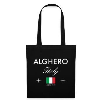 Alghero Sardinia Coordinates Travel Souvenir - Tote Bag - black - Front