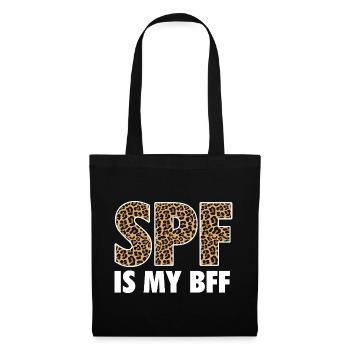 SPF ist mein bester Freund – Sonnencreme-Hautpflegedermatologe - Stoffbeutel - Schwarz - Vorne