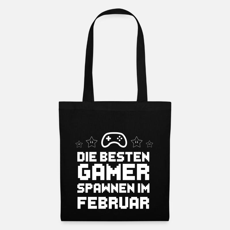 Die besten Gamer spawnen im Februar - Stoffbeutel - Schwarz